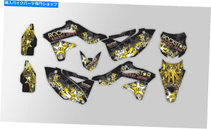 Graphics decal kit 2002-2009 Kawasaki KLX 110 Motocross KLX110OtBbNXLbgbNX^[FS[hfJ[ 2002 - 2009 KAWASAKI KLX 110 MOTOCROSS KLX110 GRAPHICS KIT ROCKSTAR: GOLD DECALS