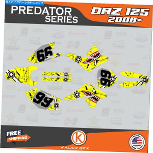 Graphics decal kit �X�Y�LDRZ125�p�̃O���t�B�b�N�X�f�J�[���L�b�g�i2008-2023�jDRZ 125 Predator�V���[�Y - �C�G���[ Graphics Decal Kit For Suzuki DRZ125 (2008-2023) DRZ 125 Predator Series- Yellow�y���s�A���i�z