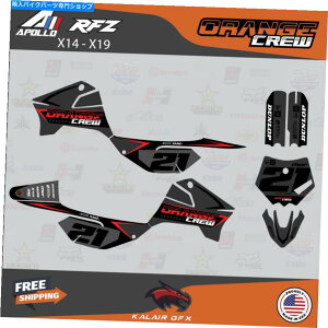 Graphics decal kit �A�|��RFZ�̃O���t�B�b�N�f�J�[���L�b�gx4 x5 x6�Ax14?x19�I�����W�F�̃N���[ - �X���[�N���b�h Graphics Decal Kit For Apollo RFZ X4 X5 X6, X14 to X19 Orange Crew- Smoke Red�y���s�A���i�z