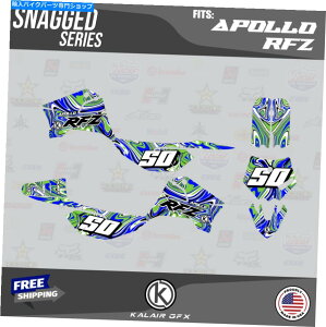 Graphics decal kit Apollo RFZ x4 x5 x6Ax14?x19̃OtBbNXfJ[Lbg Graphics Decal Kit For Apollo RFZ X4 X5 X6, X14 to X19 all years Snagged-B Green