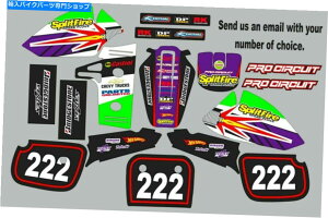 Graphics decal kit 1985N2004ÑOtBbNLbgKawasaki KX60 KX 60fJ[SXebJ[ Graphic Kit for 1985-2004 Kawasaki KX60 KX 60 Splitifire Decals logo sticker