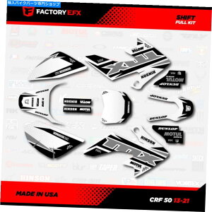 Graphics decal kit �z���C�g���O���[�V�t�g���[�V���O�O���t�B�b�N�X�L�b�g��13-23�z���_CRF50 CRF 50�f�J�[���ɓK�����܂� White & Gray Shift Racing Graphics kit Fits 13-23 Honda Crf50 CRF 50 Decal�y���s�A���i�z