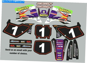 Graphics decal kit 2000-2015�̃O���t�B�b�N�L�b�g���KX65 KX 65�X�v���b�g�t�@�C�A�f�J�[�����S�X�e�b�J�[ Graphic Kit for 2000-2015 Kawasaki KX65 KX 65 Splitfire Decals logo sticker
