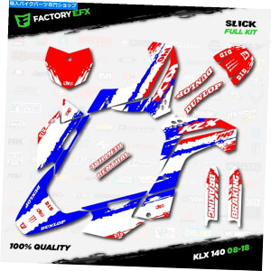 Graphics decal kit bhzCgu[XbN[VOOtBbNLbgtBbg08-18JTLKLX140 KLX 140fJ[ Red White Blue Slick Racing Graphics Kit fit 08-18 Kawasaki KLX140 KLX 140 Decal