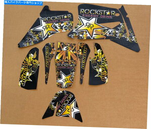 Graphics decal kit 2001-2004XYLRM 85 RM85OtBbNXeBbNLbgbNX^[FubN /S[hfJ[ 2001 - 2004 SUZUKI RM 85 RM85 GRAPHICS STICKER KIT ROCKSTAR : BLACK / GOLD DECAL