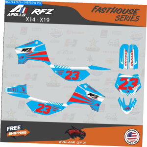 Graphics decal kit Apollo RFZ x4 x5 x6Ax14?x19̃OtBbNfJ[Lbgfh -cyan red Graphics Decal Kit For Apollo RFZ X4 X5 X6, X14 to X19 all years FH - Cyan red