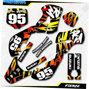 Graphics decal kit t@CAIW̌OtBbNXXebJ[Lbg̓XYLRM65 RM 65 01-22fJ[ɓK܂ Fire Orange Fierce Graphics Sticker Kit fits Suzuki RM65 RM 65 01-22 Decals