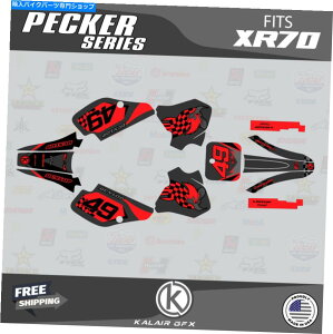 Graphics decal kit �z���_XR70�p�̃O���t�B�b�N�L�b�g�i1997-2000�jXR 70 Pecker�V���[�Y-Red Shift Graphics Kit for HONDA XR70 (1997-2000) XR 70 Pecker Series - Red Shift�y���s�A���i�z