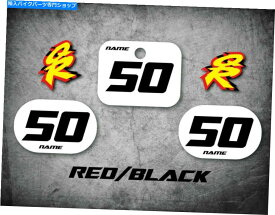 Graphics decal kit QR 50レトロステッカーキットレトロデカールキットQR 50オリジナルスタイルデカールレッド /ブラック QR 50 retro sticker kit retro decal kit QR 50 ORIGINAL STYLE decals red / black