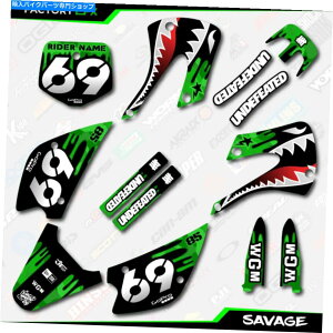 Graphics decal kit O[Tx[W[VOOtBbNXLbgKX85 05-13v[gKX 85 2005-2013ɓK܂ Green Savage Racing Graphics Kit fits Kx85 05-13 Plates Kx 85 2005-2013
