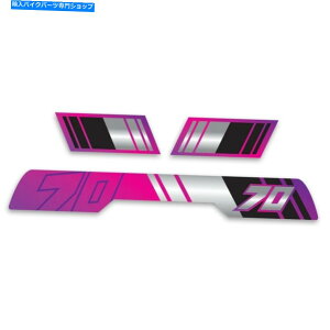 Graphics decal kit 1985z_ATC70v~AfJ[OtBbNXLbgp[vpbVVo[J[EFC 1985 Honda ATC70 Premium Decal Graphics Kit Purple Passion & Silver Color Way