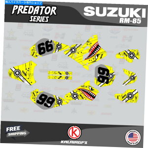 Graphics decal kit XYLRM85̃OtBbNXfJ[Lbgi2001-2023jRM 85vf^[V[Y - CG[ Graphics Decal Kit For Suzuki RM85 (2001-2023) RM 85 Predator Series- Yellow