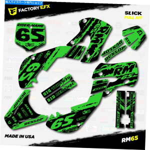 Graphics decal kit ubNO[XbNOtBbNXXebJ[Lbg̓XYLRM65 RM 65 01-22fJ[ɓK܂ Black & Green Slick Graphics Sticker Kit fits Suzuki RM65 RM 65 01-22 Decals
