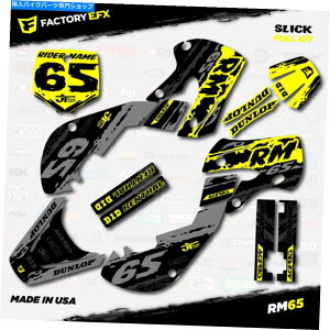 Graphics decal kit O[CG[XbNOtBbNXXebJ[Lbg̓XYLRM65 RM 65 01-22fJ[ɓK܂ Gray & Yellow Slick Graphics Sticker Kit fits Suzuki RM65 RM 65 01-22 Decals