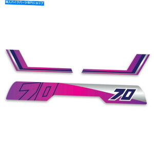Graphics decal kit 1983z_ATC70v~AfJ[OtBbNXLbgp[vpbVVo[J[EFC 1983 Honda ATC70 Premium Decal Graphics Kit Purple Passion & Silver Color Way