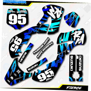 Graphics decal kit Ice Blue Fierce GraphicsXebJ[Lbg̓XYLRM65 RM 65 01-22fJ[ɓK܂ Ice Blue Fierce Graphics Sticker Kit fits Suzuki RM65 RM 65 01-22 Decals