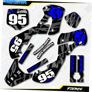 Graphics decal kit BlackBlue Fierce GraphicsXebJ[Lbg̓XYLRM65 RM 65 01-22fJ[ɓK܂ Black & Blue Fierce Graphics Sticker Kit fits Suzuki RM65 RM 65 01-22 Decals
