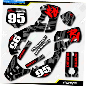Graphics decal kit BlackRed Fierce GraphicsXebJ[Lbg̓XYLRM65 RM 65 01-22fJ[ɓK܂ Black & Red Fierce Graphics Sticker Kit fits Suzuki RM65 RM 65 01-22 Decals