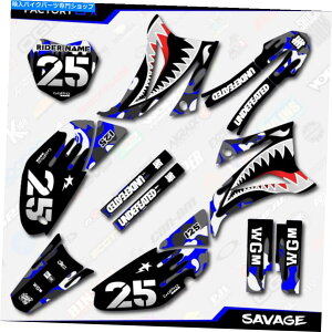 Graphics decal kit O[u[Tx[Wʃ[VOOtBbNXLbgtBbg08-22}nTTR125 TTR 125fJ[ Gray Blue Savage Camo Racing Graphics Kit fits 08-22 YAMAHA TTR125 TTR 125 decal