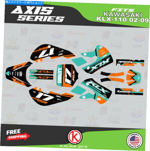 Graphics decal kit KLX110̃OtBbNLbgi2002-2009jKLX 110 AxisV[Y - IW Graphics Kit for Kawasaki KLX110 (2002-2009) KLX 110 Axis Series - Orange