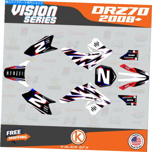 Graphics decal kit �X�Y�LDRZ70�̃O���t�B�b�N�f�J�[���L�b�g�i2008+�j�r�W�����V���[�Y-3D Graphics Decal Kit for Suzuki DRZ70 (2008+) Vision Series- 3d�y���s�A���i�z