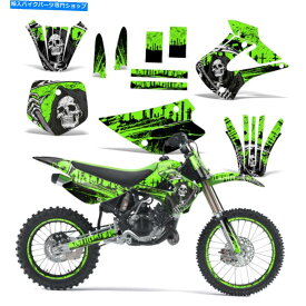 Graphics decal kit カワサキKX 100 01-13 Reaper V2 Greenのグラフィックキットステッカーデカールラップ Graphics kit Sticker Decal Wrap for KAWASAKI KX 100 01-13 REAPER V2 GREEN