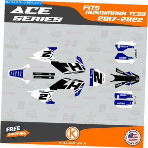Graphics decal kit Husqvarna TC50̃OtBbNXfJ[Lbgi2017-2023jTC 50 ACE-u[ Graphics Decal Kit for Husqvarna TC50 (2017-2023) TC 50 Ace - Blue