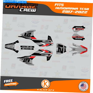 Graphics decal kit Husqvarna TC50�̃O���t�B�b�N�X�f�J�[���L�b�g�i2017-2023�jTC 50�I�����W�N���[-Red Graphics Decal Kit for Husqvarna TC50 (2017-2023) TC 50 Orange Crew - Red�y���s�A���i�z
