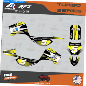 Graphics decal kit Apollo RFZ X4 X5 X6AX14?X19̃OtBbNXfJ[Lbg^[{ - CG[ Graphics Decal Kit For Apollo RFZ X4 X5 X6, X14 to X19 all years Turbo - Yellow