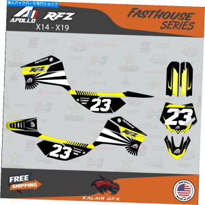 Graphics decal kit Apollo RFZ x4 x5 x6Ax14?x19̃OtBbNXfJ[Lbgfh -Yellow Graphics Decal Kit For Apollo RFZ X4 X5 X6, X14 to X19 all years FH - Yellow