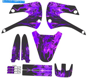 Graphics decal kit ���F�̉��̃O���t�B�b�N�L�b�g��KX85 kx 85 01-12�O���t�B�b�N�f�J�[���X�e�b�J�[�ɓK�����܂� Purple Flames Graphic Kit fits Kx85 kx 85 01-12 Graphics Decal Sticker�y���s�A���i�z