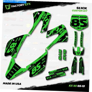 Graphics decal kit ubNO[XbN[VOOtBbNXLbgKX85 01-13v[gKX 85 2001-2013ɓK܂ Black & Green Slick Racing Graphics Kit fits Kx85 01-13 Plates Kx 85 2001-2013