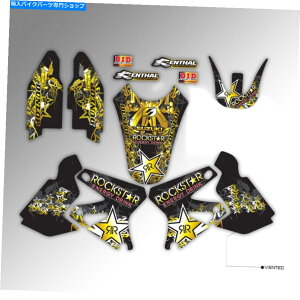 Graphics decal kit 2005-2020XYLDRZ 400SMOtBbNXeBbNLbgbNX^[FubN /S[hfJ[ 2005 - 2020 SUZUKI DRZ 400SM GRAPHICS STICKER KIT ROCKSTAR : BLACK / GOLD DECALS