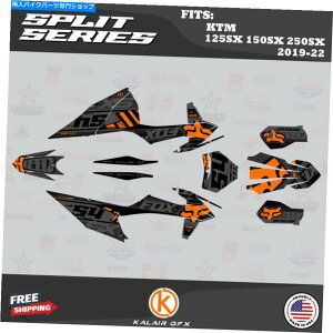 Graphics decal kit KTM 125SX 150SX 250SX 2019 2020 2021 2022�X�v���b�g - �I�����W�F�̃O���t�B�b�N�L�b�g Graphics Kit for KTM 125SX 150SX 250SX 2019 2020 2021 2022 Split - Orange�y���s�A���i�z