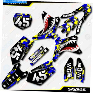 Graphics decal kit �u���[���C�G���[�T�x�[�W���[�V���O�O���t�B�b�N�X�L�b�g�t�B�b�g05-06�X�Y�LRMZ450 RMZ 450�f�J�[�� Blue & Yellow Savage Racing Graphics Kit fits 05-06 Suzuki RMZ450 RMZ 450 decal�y���s�A���i�z
