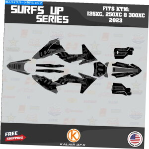 Graphics decal kit KTM 2Xg[N125xcA250xcA300xc 2023 Surfsup-Smokep̃OtBbNLbg Graphics Kit for KTM 2-stroke 125XC, 250XC & 300XC 2023 SurfsUp-Smoke