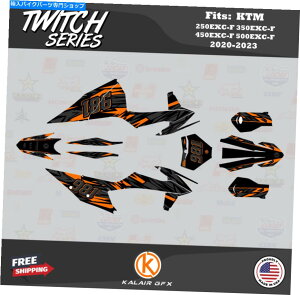 Graphics decal kit KTMのグラフィックキット250EXC-F 350EXC-F 450EXC-F 500EXC-F 2020-23 Twitch-Orange Graphics Kit for KTM 250EXC-F 350EXC-F 450EXC-F 500EXC-F 2020-23 Twitch - Orange