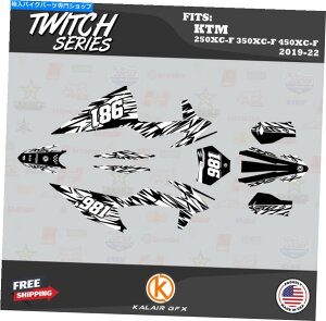 Graphics decal kit KTM 250xc-FA350xc-FA450xc-F 2019-2022 Twitch-whitep̃OtBbNLbg Graphics Kit for KTM 250XC-F, 350XC-F, 450XC-F 2019-2022 Twitch - White