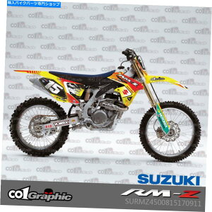 Graphics decal kit �O���t�B�b�N�f�J�[���X�e�b�J�[�X�Y�LRMZ 450 2008-2017�p�̃t���L�b�g GRAPHICS DECALS STICKERS FULL KIT FOR SUZUKI RMZ 450 2008-2017�y���s�A���i�z