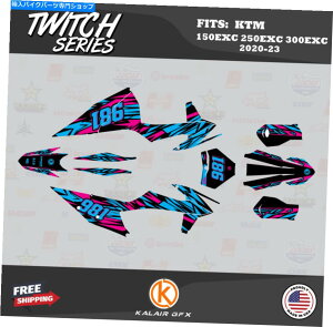 Graphics decal kit KTM 125EXC、250EXC、300EXC 2020 2021 2022 2023 Twitch- Magenta用のグラフィックキット Graphics Kit for KTM 125EXC, 250EXC, 300EXC 2020 2021 2022 2023 Twitch- Magenta