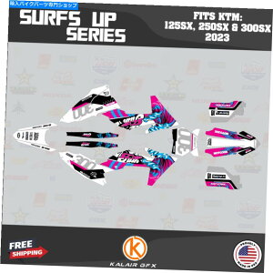 Graphics decal kit KTM MX�̃O���t�B�b�N�L�b�g2�X�g���[�N125SX 250SX��300SX 2023 Surfup -Magenta Graphics Kit for KTM MX 2-stroke 125SX 250SX & 300SX 2023 Surfup - Magenta�y���s�A���i�z