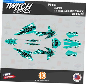 Graphics decal kit KTM 125SX 150SX 250SX 2019 2020 2021 2022 Twitch -Teal Graphics Kit for KTM 125SX 150SX 250SX 2019 2020 2021 2022 Twitch - Teal
