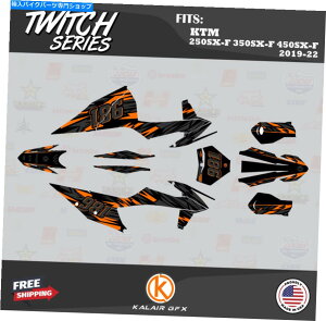 Graphics decal kit KTM 250SX-F 350SX-F 450SX-F 2019-2022 Twitch-OrangẽOtBbNLbg Graphics Kit for KTM 250SX-F 350SX-F 450SX-F 2019 - 2022 Twitch - Orange