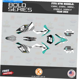 Graphics decal kit KTM 150xc�A250xc�A300xc�A250xc-f�A350xc-f�̃O���t�B�b�N�L�b�g�i2012�jBold-Teal Graphics Kit for KTM 150XC, 250XC, 300XC, 250XC-F, 350XC-F (2012) Bold - Teal