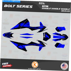 Graphics decal kit KTM 250SX-F 350SX-F 450SX-F 2019 2020 2020 2021 2022�{���g�u���[�p�̃O���t�B�b�N�L�b�g Graphics Kit for KTM 250SX-F 350SX-F 450SX-F 2019 2020 2021 2022 Bolt-Blue�y���s�A���i�z