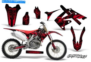 Graphics decal kit �z���_CRF250R�_�[�g�o�C�N�O���t�B�b�N�X�e�b�J�[�L�b�gMX�f�J�[�����b�v2010-2013�i�C�g�E���tR Honda CRF250R Dirt Bike Graphic Sticker Kit MX Decal Wrap 2010-2013 NIGHTWOLF R�y���s�A���i�z
