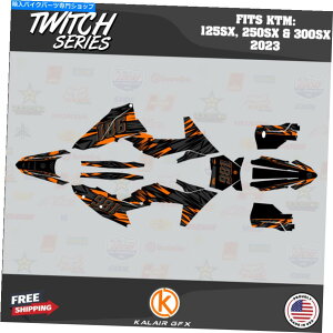 Graphics decal kit KTM MX�̃O���t�B�b�N�L�b�g2�X�g���[�N125SX 250SX��300SX 2023 Twitch -Orange Graphics Kit for KTM MX 2-stroke 125SX 250SX & 300SX 2023 Twitch - Orange�y���s�A���i�z