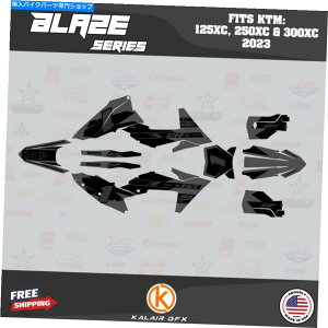 Graphics decal kit KTM�̃O���t�B�b�N�L�b�g2�X�g���[�N125xc�A250xc�A300xc 2023 Blaze-smoke Graphics Kit for KTM 2-stroke 125XC, 250XC & 300XC 2023 Blaze-Smoke�y���s�A���i�z