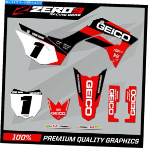 Graphics decal kit JX^MXOtBbNXLbgFz_CRF 125FgNXOtBbNfJ[GEICO RED/BLK Custom MX Graphics Kit: HONDA CRF 125F Motocross Graphics Decals GEICO RED/BLK
