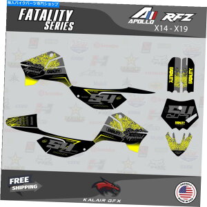 Graphics decal kit �A�|��RFZ�̃O���t�B�b�N�L�b�gx4 x5 x6�Ax14?x19�v���I���F Graphics Kit for Apollo RFZ X4 X5 X6, X14 to X19 FATALITY-yellow�y���s�A���i�z